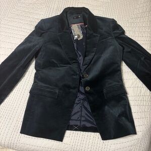 J. Crew green velvet blazer